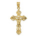14K Yellow Gold INRI Fleur De Lis Crucifix Pendant - (A83-478) 14K Yellow Gold INRI Fleur De Lis Crucifix Pendant - (A83-478)