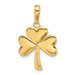 14K Yellow Gold Polished Solid Shamrock Pendant - (A83-480) 14K Yellow Gold Polished Solid Shamrock Pendant - (A83-480)