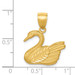 14K Yellow Gold Diamond-cut Swan Pendant - (A83-749)