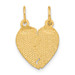 14K Yellow Gold Break Apart Heart Charm - (A83-882)