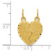 14K Yellow Gold Break Apart Heart Charm - (A83-882)