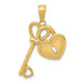 14K Yellow Gold Heart Key & Lock Pendant - (A84-115) 14K Yellow Gold Heart Key & Lock Pendant - (A84-115)