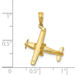 14K Yellow Gold 3-D High-Wing Airplane Pendant - (A84-348) 14K Yellow Gold 3-D High-Wing Airplane Pendant - (A84-348)