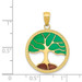 14K Yellow Gold Enameled Tree of Life Pendant - (A84-774) 14K Yellow Gold Enameled Tree of Life Pendant - (A84-774)