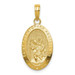 14K Yellow Gold Saint Christopher Medal Pendant 12mm width - (A85-621) 14K Yellow Gold Saint Christopher Medal Pendant 12mm width - (A85-621)