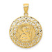 14K Yellow Gold Polished Angel Diamond-cut Medal Pendant - (A85-863) 14K Yellow Gold Polished Angel Diamond-cut Medal Pendant - (A85-863)