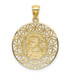 14K Yellow Gold Polished Angel Diamond-cut Medal Pendant - (A85-863) 14K Yellow Gold Polished Angel Diamond-cut Medal Pendant - (A85-863)