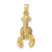 14K Yellow Gold Lobster Pendant - (A86-821)