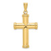 14k Yellow Gold Polished Stamping Cross Pendant - (A87-178) 14k Yellow Gold Polished Stamping Cross Pendant - (A87-178)