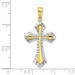 10K Yellow Gold Diamond-cut Reversible Cross Charm Pendant - (A89-222) 10K Yellow Gold Diamond-cut Reversible Cross Charm Pendant - (A89-222)