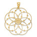 14K Yellow Gold & Rhodium Diamond-cut Spiral Circle Pendant - (A97-233) 14K Yellow Gold & Rhodium Diamond-cut Spiral Circle Pendant - (A97-233)