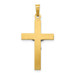 14K Two-tone Gold INRI Hollow Crucifix Pendant 33mm length - (B11-333)