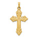 14K Yellow Gold Polished Cross Budded Pendant - (B11-406) 14K Yellow Gold Polished Cross Budded Pendant - (B11-406)
