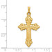 14K Yellow Gold Polished Cross Budded Pendant - (B11-406) 14K Yellow Gold Polished Cross Budded Pendant - (B11-406)