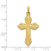 14K Yellow Gold Polished Cross Budded Pendant - (B11-406) 14K Yellow Gold Polished Cross Budded Pendant - (B11-406)