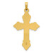 14K Yellow Gold Polished Cross Budded Pendant - (B11-406) 14K Yellow Gold Polished Cross Budded Pendant - (B11-406)