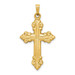 14K Yellow Gold Polished Cross Budded Pendant - (B11-406) 14K Yellow Gold Polished Cross Budded Pendant - (B11-406)