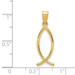 14K Yellow Gold Ichthus Fish Charm - (B11-444) 14K Yellow Gold Ichthus Fish Charm - (B11-444)
