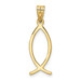 14K Yellow Gold Ichthus Fish Charm - (B11-444) 14K Yellow Gold Ichthus Fish Charm - (B11-444)