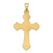 14K Yellow Gold Budded Cross Pendant 28mm length - (B11-590)