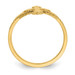14K Yellow Gold Polished Cross Ring - Size 6 - (B31-784)