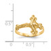 14K Yellow Gold Satin & Diamond-cut Crucifix Ring - Size 6 - (B31-884)