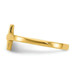 14K Yellow Gold Sideways Cross Ring - Size: 7 - (B31-993)
