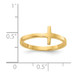 14K Yellow Gold Sideways Cross Ring - Size: 7 - (B31-993)