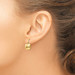14K Yellow Gold Polished 9.5mm Puffed Square Kidney Wire Earrings - (B36-836)