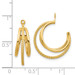 14K Yellow Gold Polished & Twisted Triple Hoop Earrings Jackets - (B41-132)