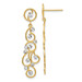 14K Yellow Gold and Rhodium Filigree Dangle Earrings - (B41-855) 14K Yellow Gold and Rhodium Filigree Dangle Earrings - (B41-855)