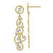 14K Yellow Gold and Rhodium Filigree Dangle Earrings - (B41-855) 14K Yellow Gold and Rhodium Filigree Dangle Earrings - (B41-855)