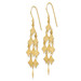 14K Yellow Gold Diamond-cut Chandelier Earrings - (B42-377)