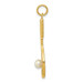 14K Yellow Gold Tennis Racquet with Freshwater Cultured Pearl Charm - (A82-490) 14K Yellow Gold Tennis Racquet with Freshwater Cultured Pearl Charm - (A82-490)