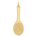 14K Yellow Gold Tennis Racquet with Freshwater Cultured Pearl Charm - (A82-490) 14K Yellow Gold Tennis Racquet with Freshwater Cultured Pearl Charm - (A82-490)