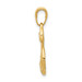 14K Yellow Gold Solid Polished Anchor Pendant - (A83-481)
