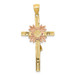 14K Tri-Color Gold Crucifix Pendant - (A83-641)