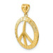 14K Yellow Gold Peace/Hope/Faith/Love Peace Sign Pendant - (A83-680) 14K Yellow Gold Peace/Hope/Faith/Love Peace Sign Pendant - (A83-680)