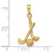 14K Yellow Gold 3-D Clubs and Ball Pendant - (A84-113) 14K Yellow Gold 3-D Clubs and Ball Pendant - (A84-113)