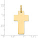 14K Yellow Gold Polished Cross Charm 36mm length - (A84-187)
