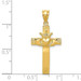 14K Yellow Gold Claddagh Cross Pendant - (A84-249) 14K Yellow Gold Claddagh Cross Pendant - (A84-249)
