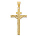 14K Two-tone Gold INRI Crucifix Pendant 44mm length - (A84-511)