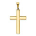 14K Yellow Gold Hollow Cross Pendant 33mm length - (A85-298) 14K Yellow Gold Hollow Cross Pendant 33mm length - (A85-298)