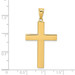14K Yellow Gold Hollow Cross Pendant 33mm length - (A85-298) 14K Yellow Gold Hollow Cross Pendant 33mm length - (A85-298)