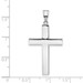 14K White Gold Polished Hollow Cross Pendant 33mm length - (A85-469) 14K White Gold Polished Hollow Cross Pendant 33mm length - (A85-469)