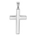 14K White Gold Polished Hollow Cross Pendant 33mm length - (A85-469) 14K White Gold Polished Hollow Cross Pendant 33mm length - (A85-469)
