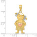 14K Yellow Gold & Rhodium Girl Pendant - (A85-512) 14K Yellow Gold & Rhodium Girl Pendant - (A85-512)