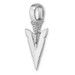 14K White Gold 3-D Arrowhead Charm Pendant - (A92-127) 14K White Gold 3-D Arrowhead Charm Pendant - (A92-127)