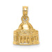 14K Yellow Gold 3-D Jefferson Memorial Building / Washington D.C. Charm Pendant - (A92-231)