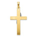 14K Two-tone Gold Hollow Cross Charm - (B11-555)